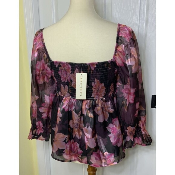 Thirty / Thirty LA Women's Crop Blouse Floral - Picture 5 of 9